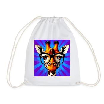 girafe - Sac de sport léger - blanc - Devant