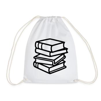 Bücherstapel Lesen Buchclub Lehrer Bibliothek - Turnbeutel - Weiß - Vorne