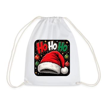 HoHoHo Santa Style - Turnbeutel - Weiß - Vorne