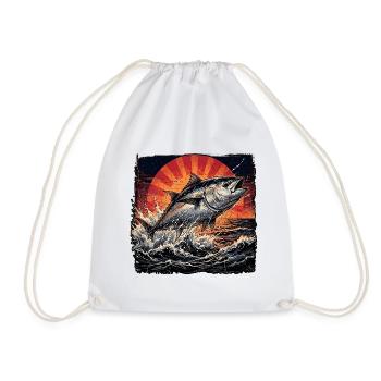 Bluefin Tuna - Drawstring Bag - white - Front