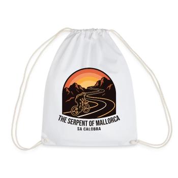 The Serpent of Mallorca Cycling Art - Drawstring Bag - white - Front