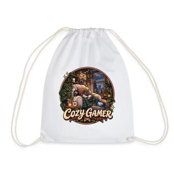 Cozy Gamer Nachtlounge - Turnbeutel - Weiß - Vorne