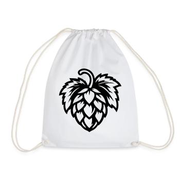 Hopfen Gerste Symbol - Turnbeutel - Weiß - Vorne
