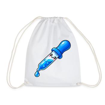 Kawaii Blauer Tropfendropper - Turnbeutel - Weiß - Vorne