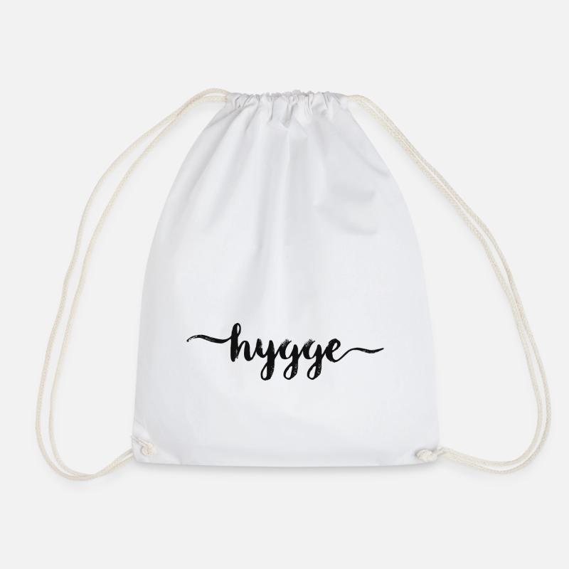 hygge Handschrift Geschenkidee dänisch hyggelig - Turnbeutel - Weiß