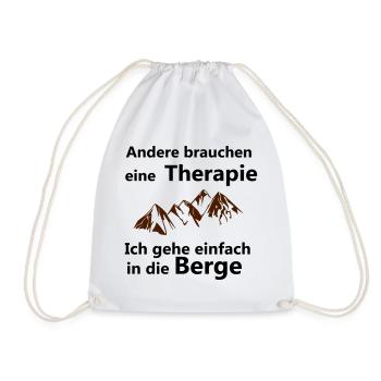 Therapie Berge - Turnbeutel - Weiß - Vorne