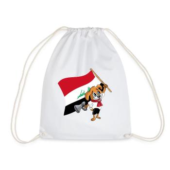 Irak fan chien - Sac de sport léger - blanc - Devant