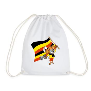 Uganda Fan Dog - Drawstring Bag - white - Front