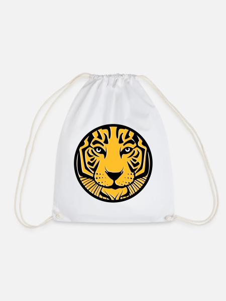 lion - Drawstring Bag - white