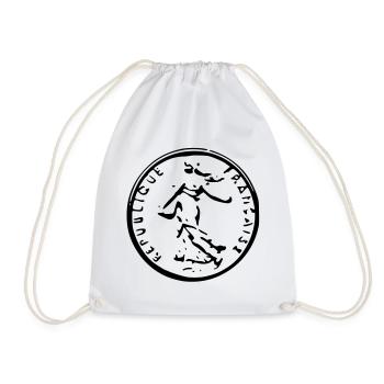 Let Franc - Drawstring Bag - white - Front