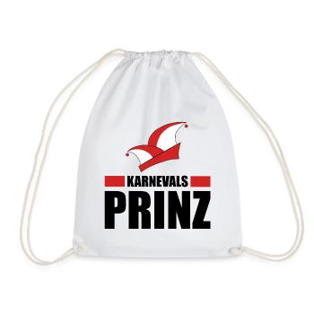 Karnevals Prinz Alaaf Fasching Kostüm - Turnbeutel - Weiß - Vorne