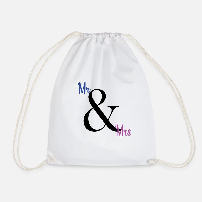mr and mrs - Turnbeutel - Weiß