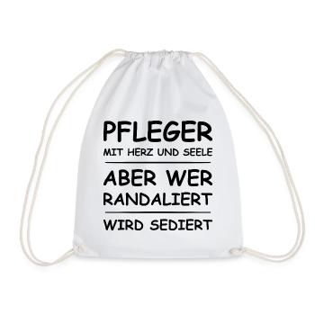Pfleger Mit Herz Und Seele - Turnbeutel - Weiß - Vorne