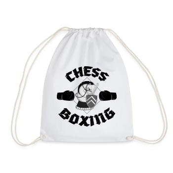 Schachboxen Boxer Schach Geschenkidee Boxen - Turnbeutel - Weiß - Vorne