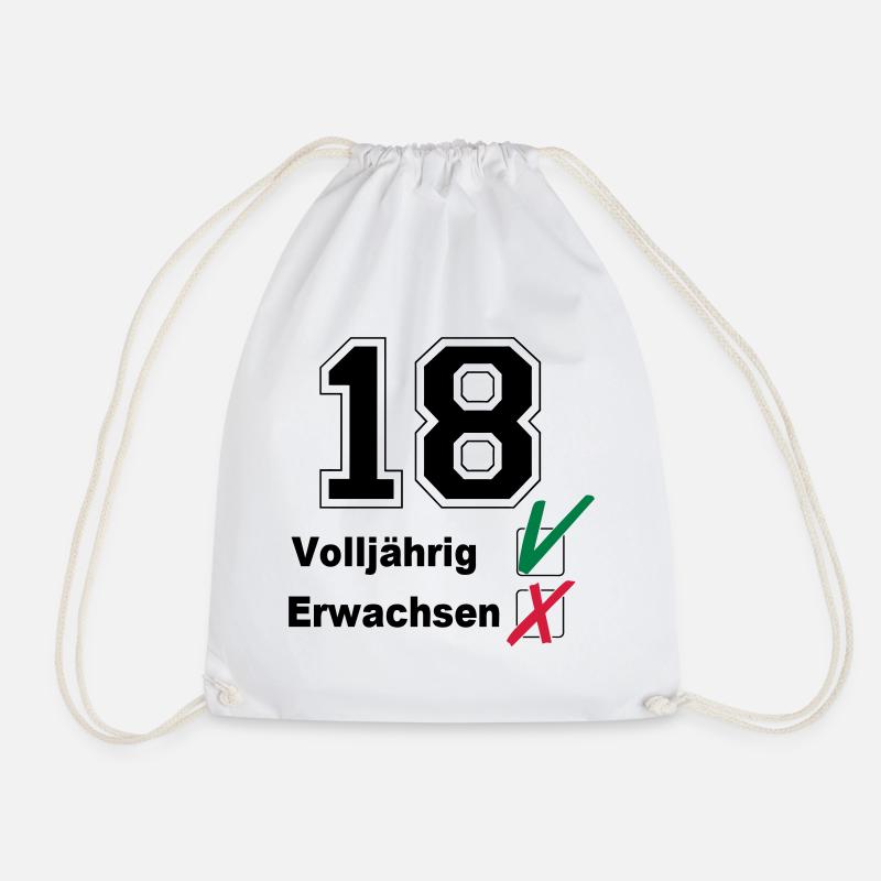 18. Geburtstag ,Volljährig , erwachsen(25) - Turnbeutel - Weiß