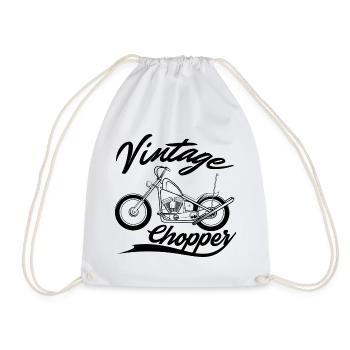 Vintage Chopper black - Sac de sport léger - blanc - Devant