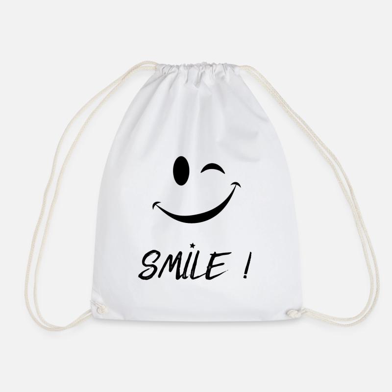 Smile - Turnbeutel - Weiß