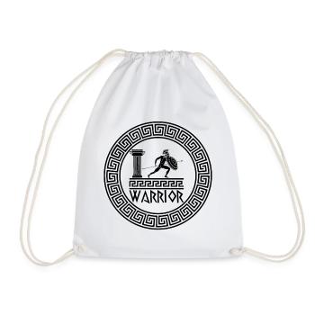 Guerrier grec antique (noir) - Sac de sport léger - blanc - Devant