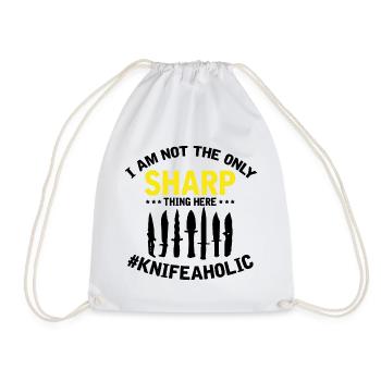 Knife Collector Designs Messerfan Knife Maker - Drawstring Bag - white - Front