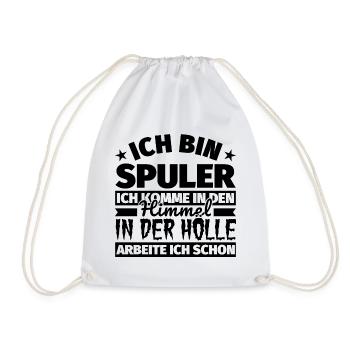 Spuler Geschenk lustig Himmel Hölle - Turnbeutel - Weiß - Vorne
