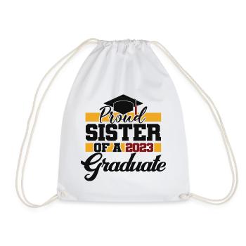 Proud Sister Of A 2023 Graduate Graduation Party - Drawstring Bag - white - Front
