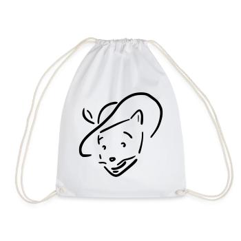 chat botté - Sac de sport léger - blanc - Devant