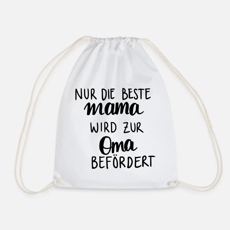 Nur die beste Mama wird zur Oma befördert - Turnbeutel - Weiß