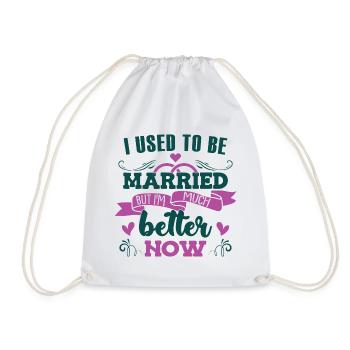 Women Divorce - Drawstring Bag - white - Front