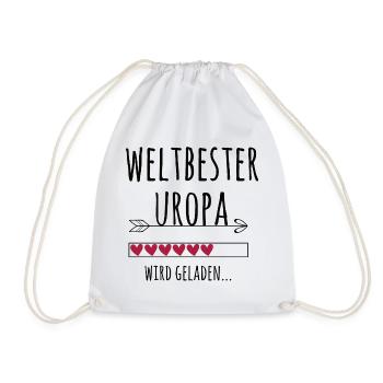 werdender Uropa Schwangerschaft Geschenk - Turnbeutel - Weiß - Vorne