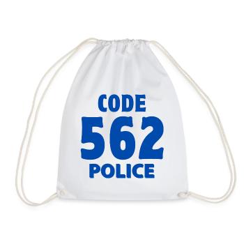 police, I am a policeman, gendarme - Drawstring Bag - white - Front