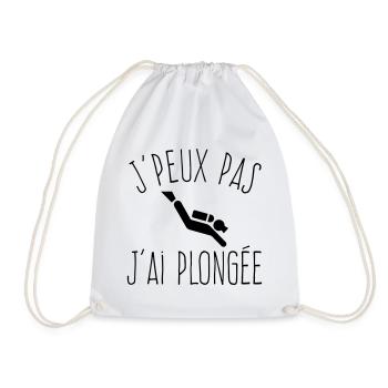 J'peux pas j'ai Plongée - Humour Nautique - Sac de sport léger - blanc - Devant