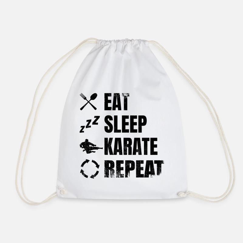 Karateka Routine - Drawstring Bag - white