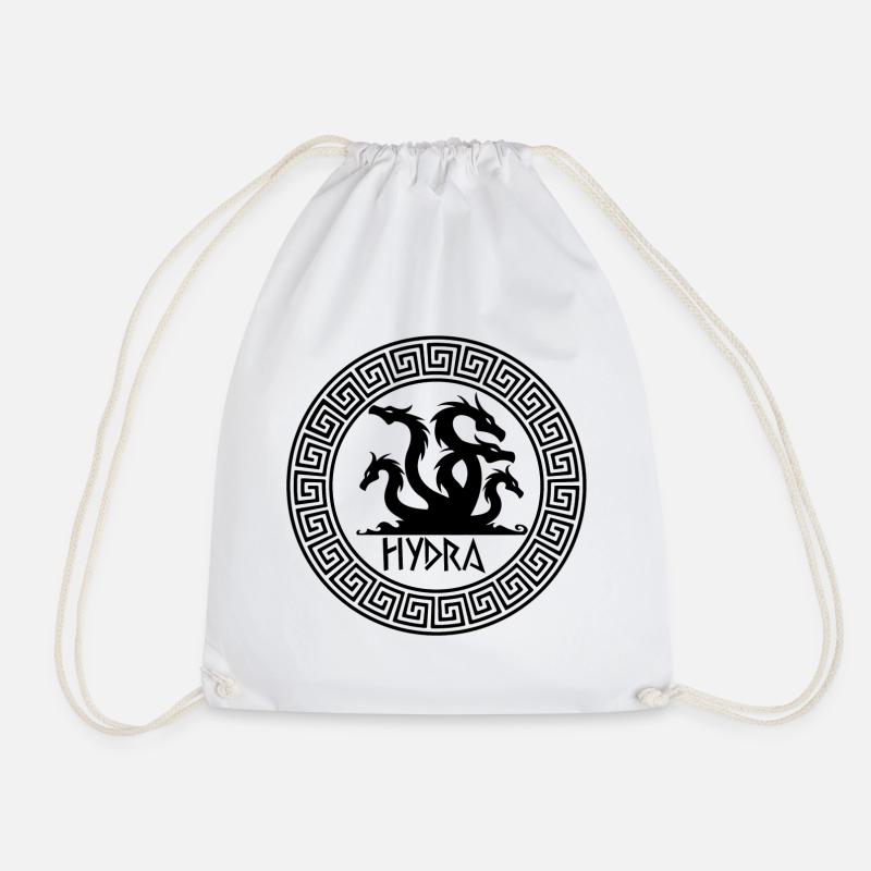 Schwarzes Hydra-Symbol - Turnbeutel - Weiß