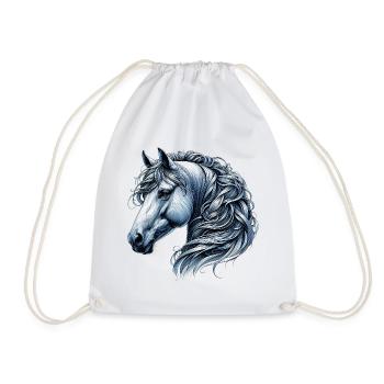Cheval - Sac de sport léger - blanc - Devant