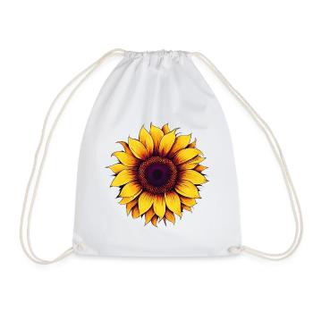Sonnenblume - Turnbeutel - Weiß - Vorne