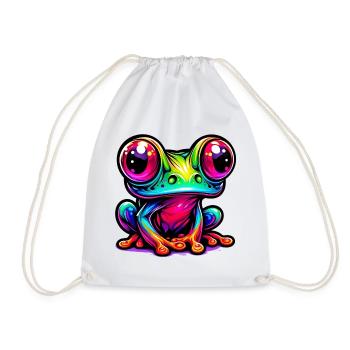 Frosch - Turnbeutel - Weiß - Vorne