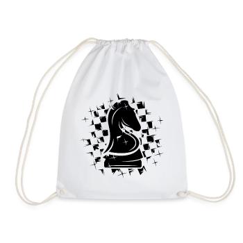 Schach knight Schachfigur Verein Illustration Logo - Turnbeutel - Weiß - Vorne