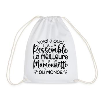 Cadeau Meilleure Mamounette - Cadeau Mamounette - Sac de sport léger - blanc - Devant