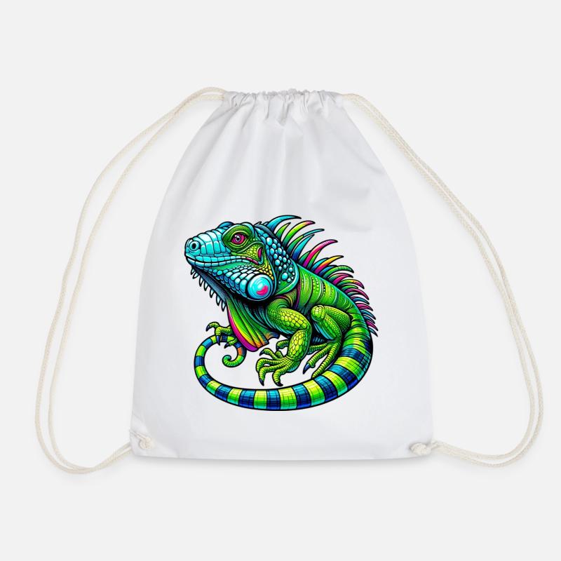 Leguan - Turnbeutel - Weiß