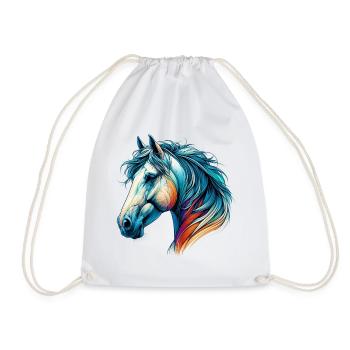 Cheval - Sac de sport léger - blanc - Devant