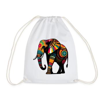 Éléphant - Sac de sport léger - blanc - Devant