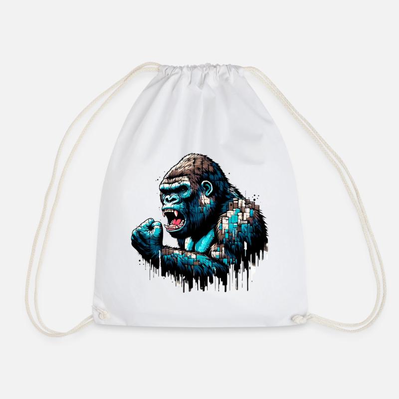 Gorilla - Turnbeutel - Weiß