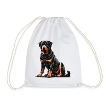Rottweiler - Drawstring Bag - white - Front