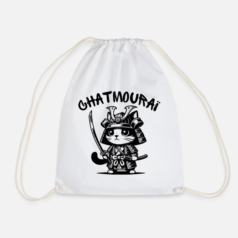 chat, chat mignon, chat doux - Sac de sport léger - blanc