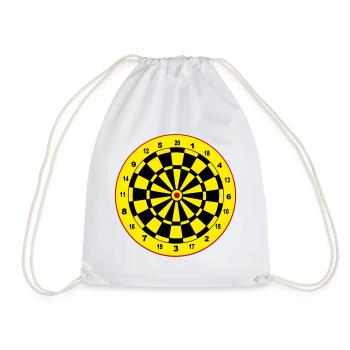 Fléchettes, fléchettes, fléchettes, autocollants, jeu de fléchettes - Sac de sport léger - blanc - Devant