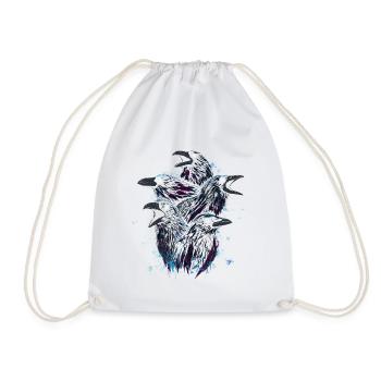 A Murder of Crows - Drawstring Bag - white - Front