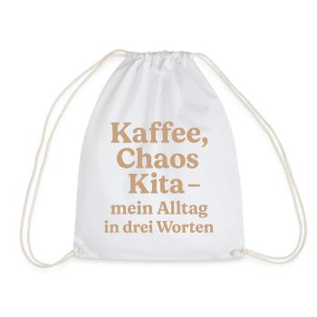 Kaffee Chaos Kita (milchkaffee) - Turnbeutel - Weiß - Vorne