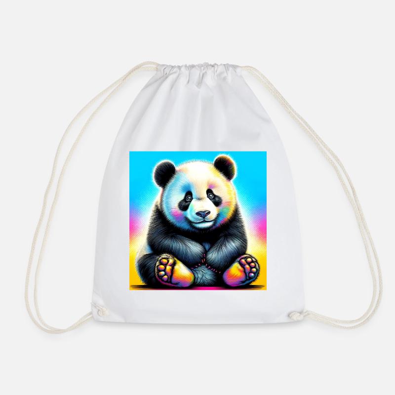 Panda - Turnbeutel - Weiß