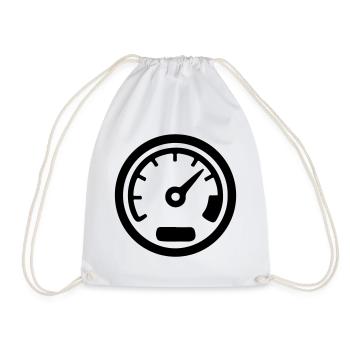 Speedometer Kmh Speed Icon - Drawstring Bag - white - Front