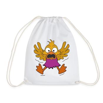 The Little Duck noticed the viewer - Drawstring Bag - white - Front